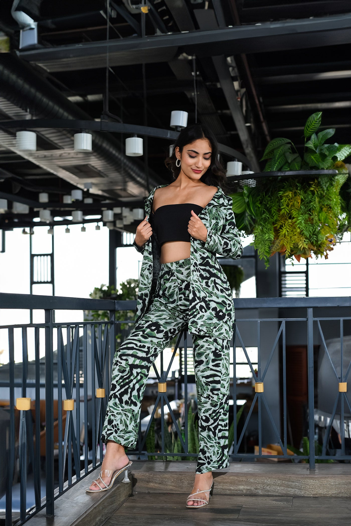 Green Animal Printed Coord set
