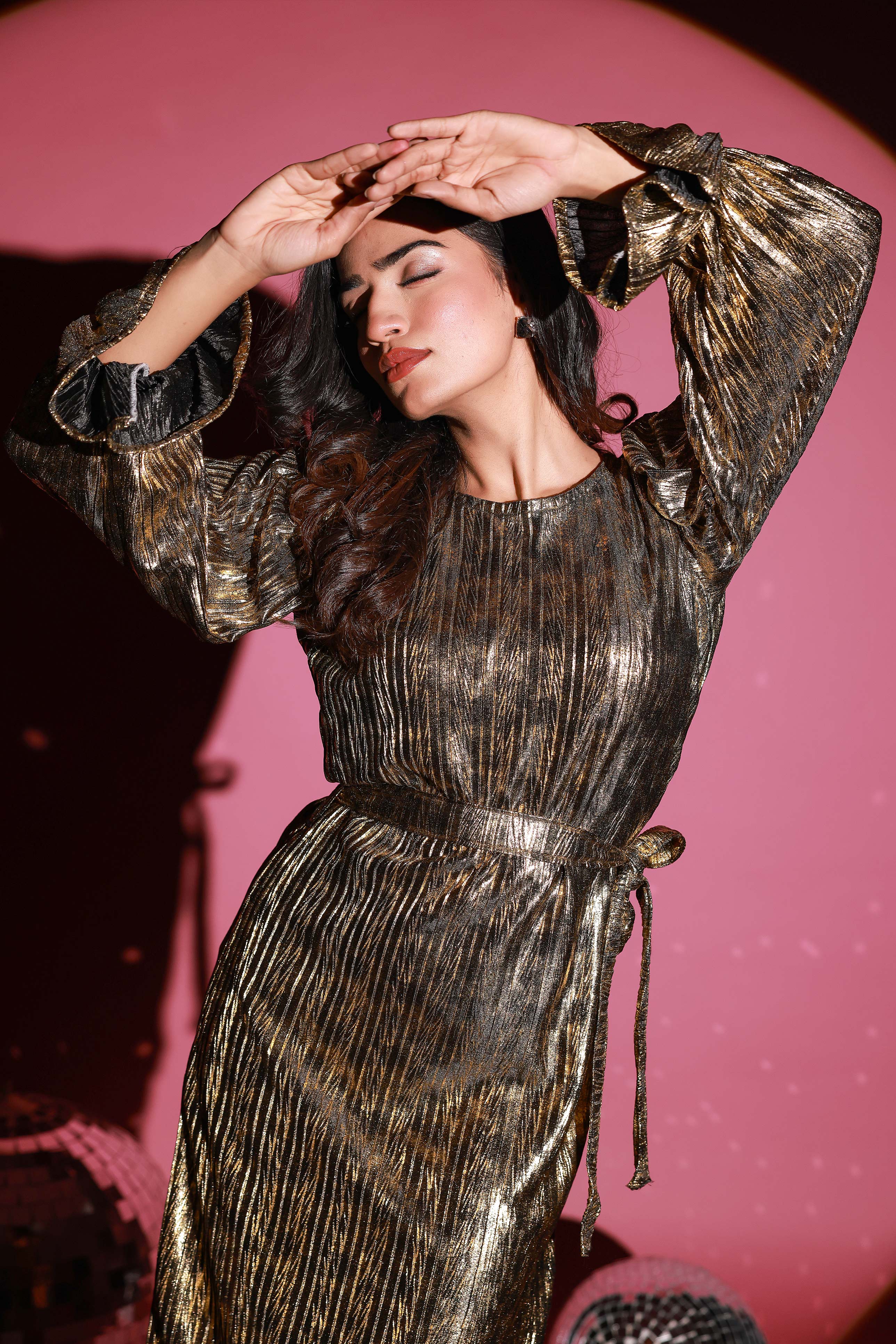 Metalic Glam On Dress