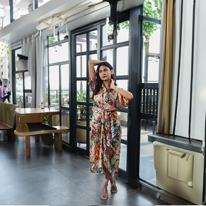 Tropical Dayout Shirt dress