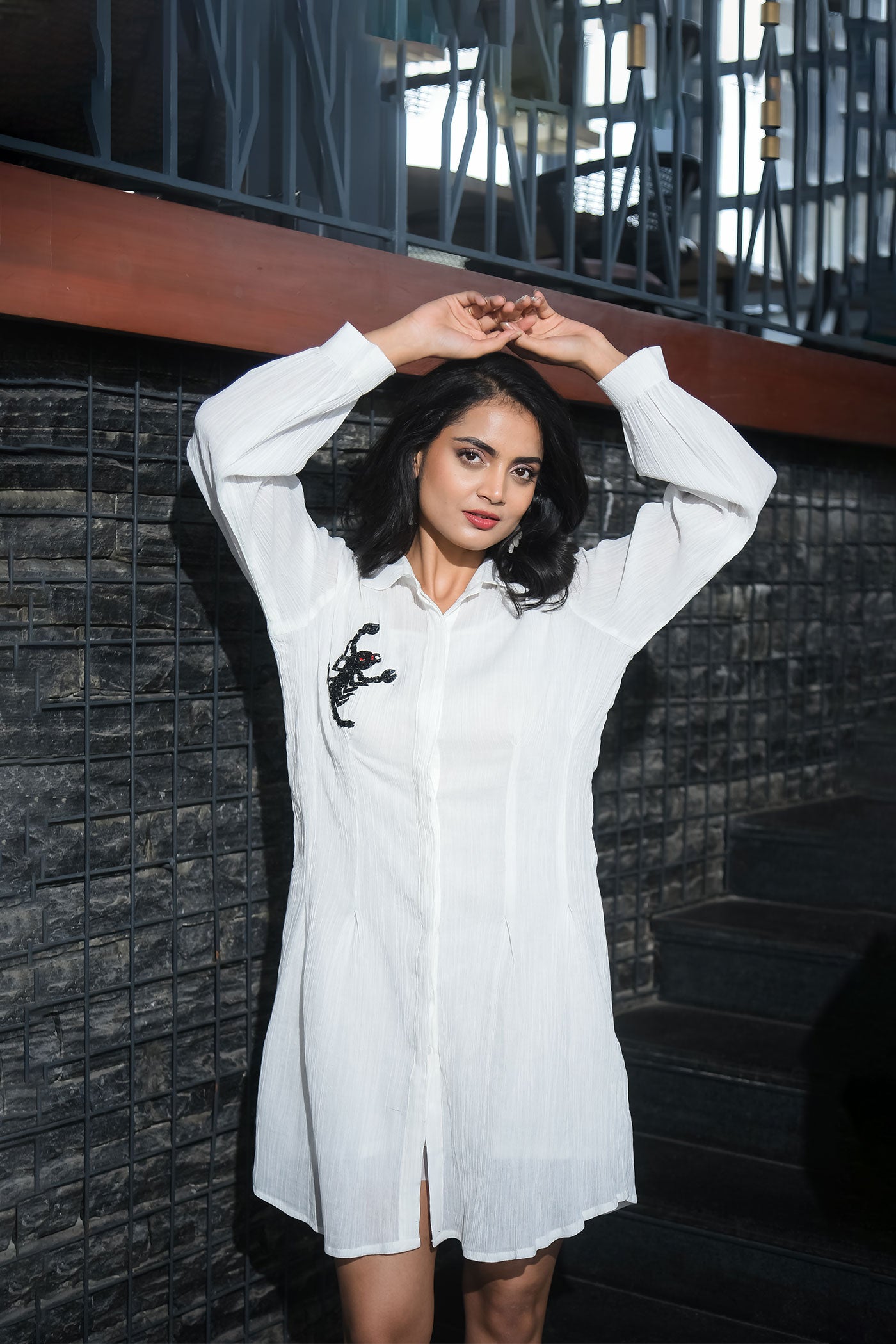 White Summer Cool Shirt Dress