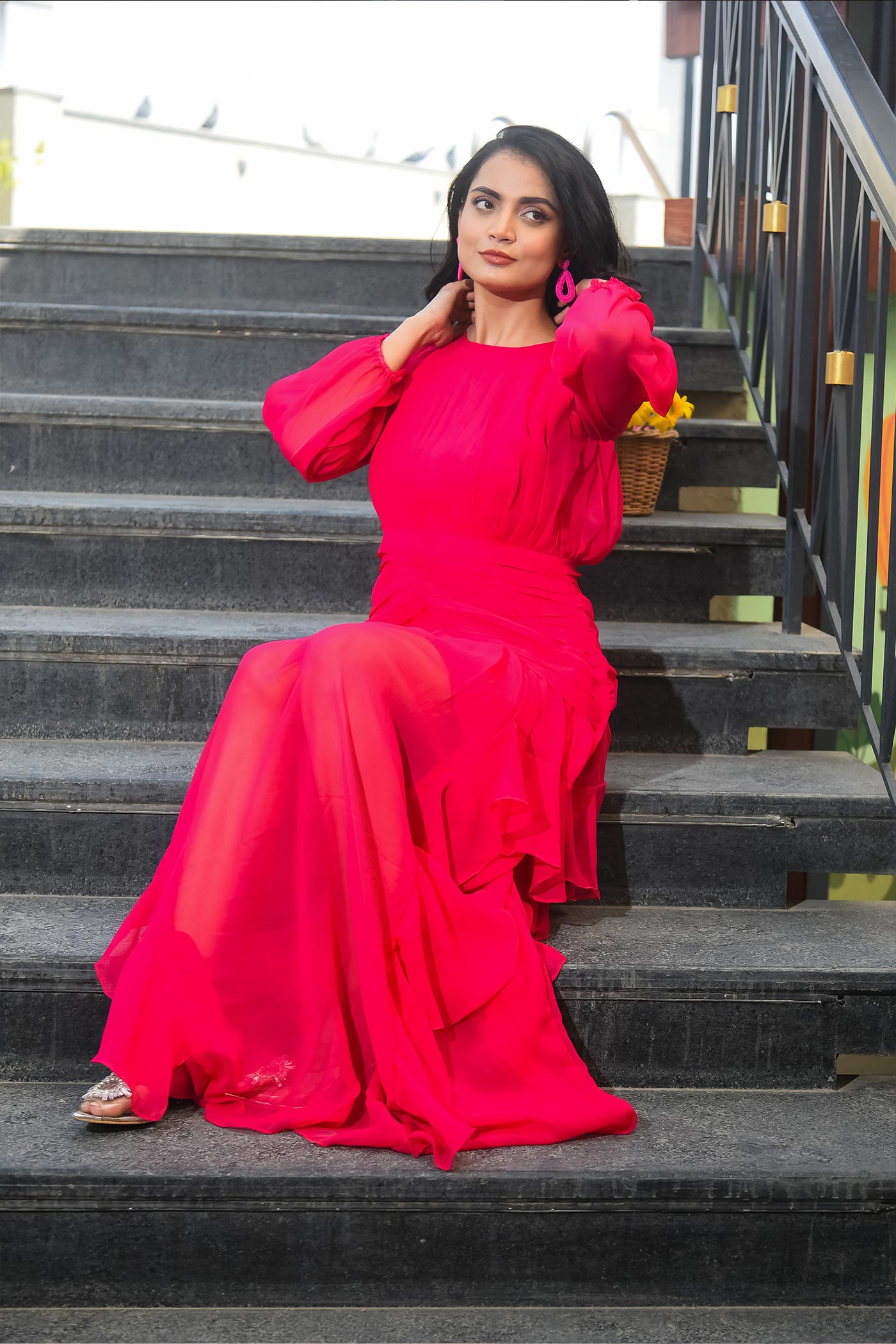 Chic Pink Desert Dress