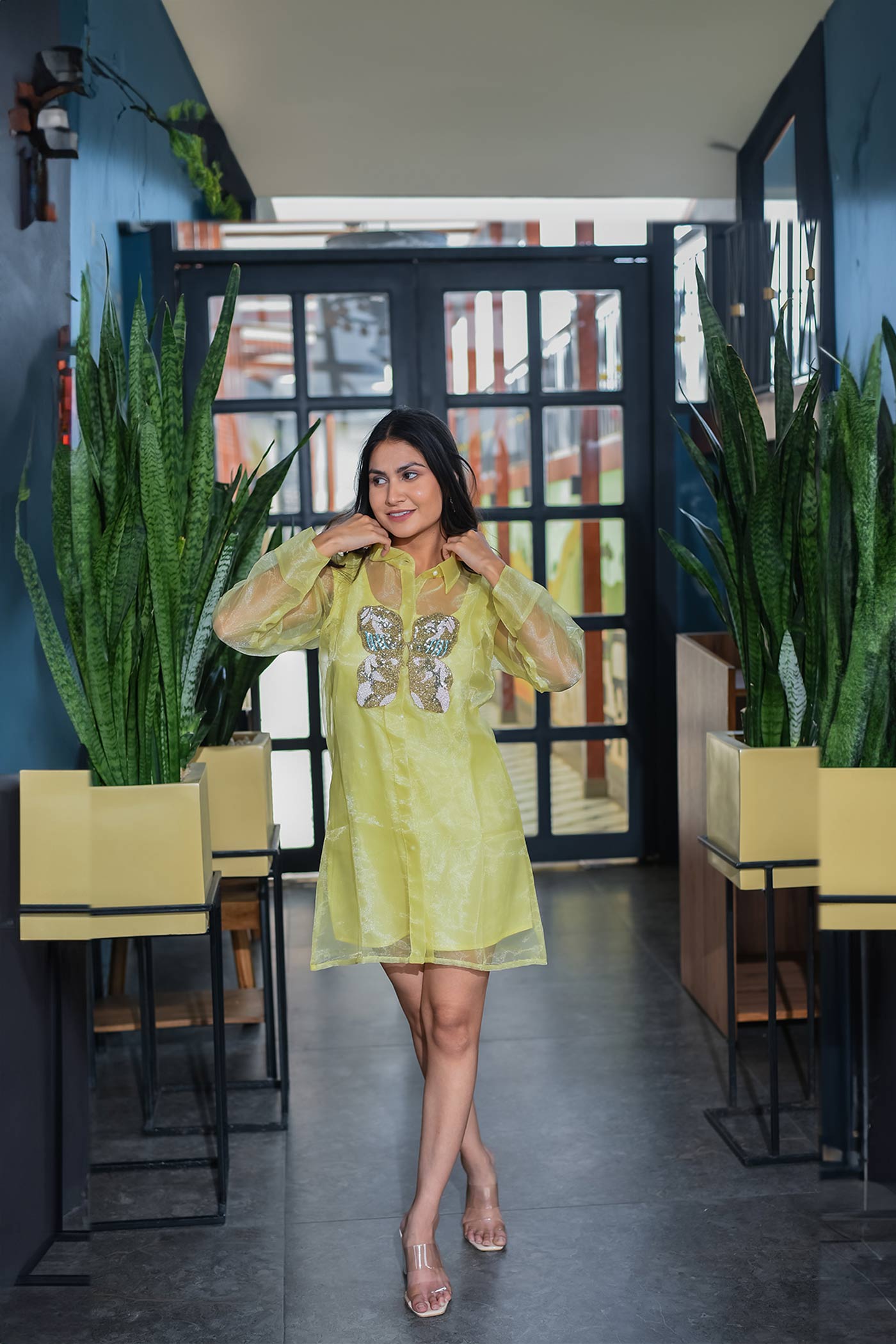 Easy Breezy Lemon Shirt Dress