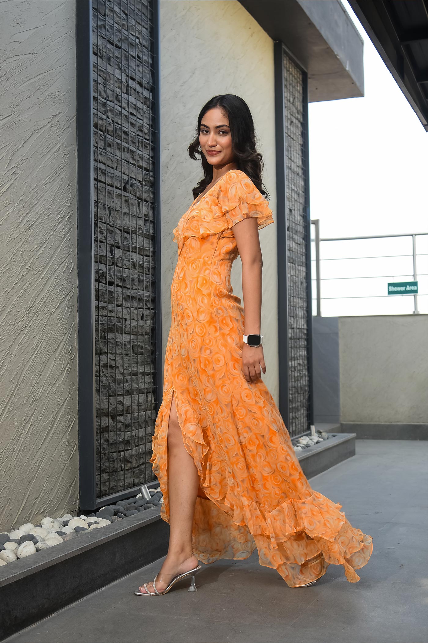 Floral printed maxi Dress