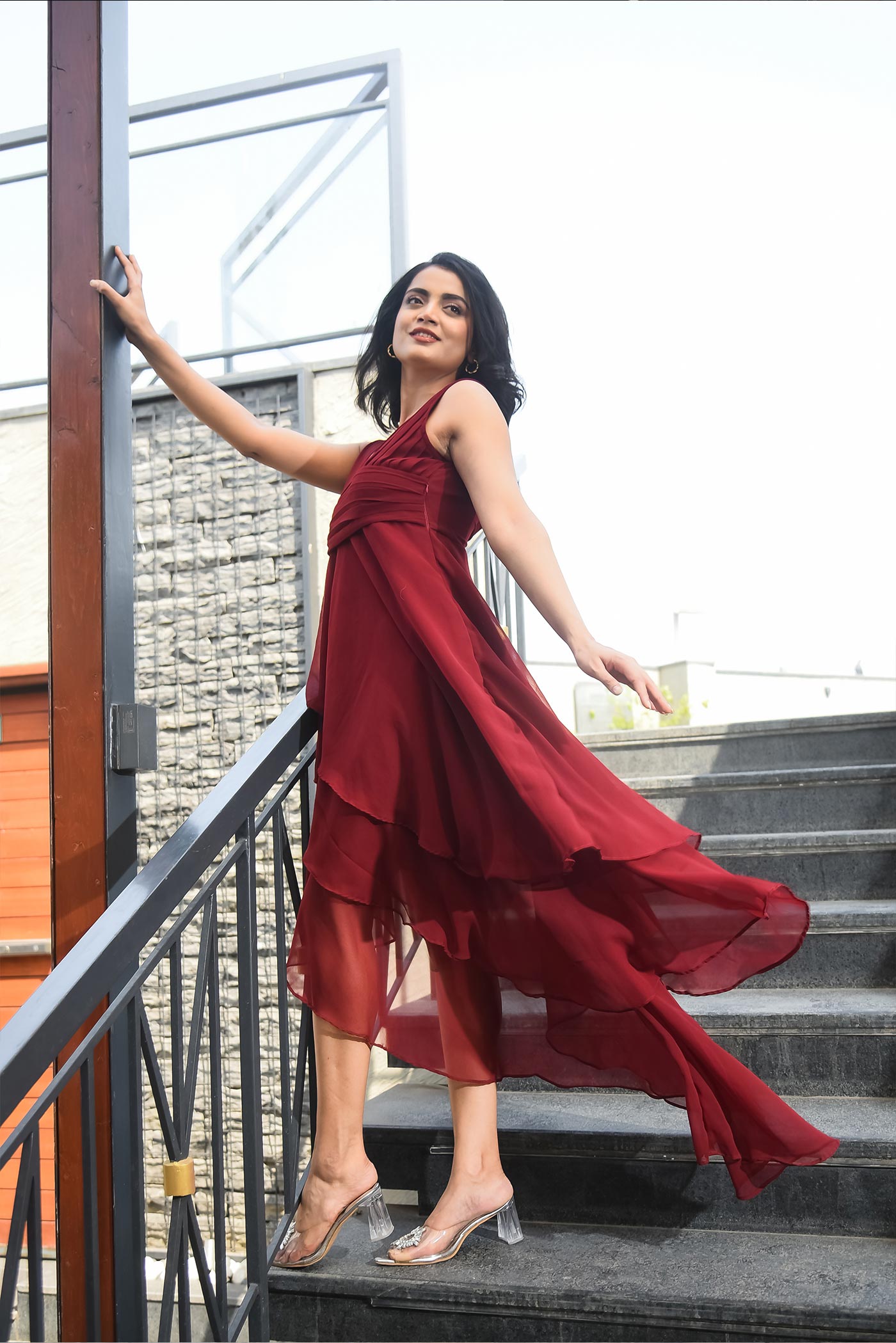 Bee Boldd Wine Resortwear Dress