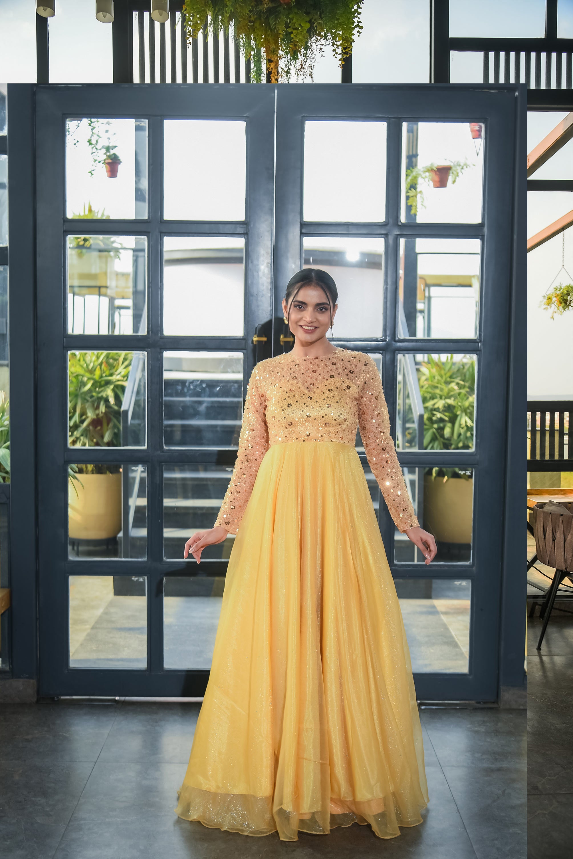 Golden Princess long sleeves Gown