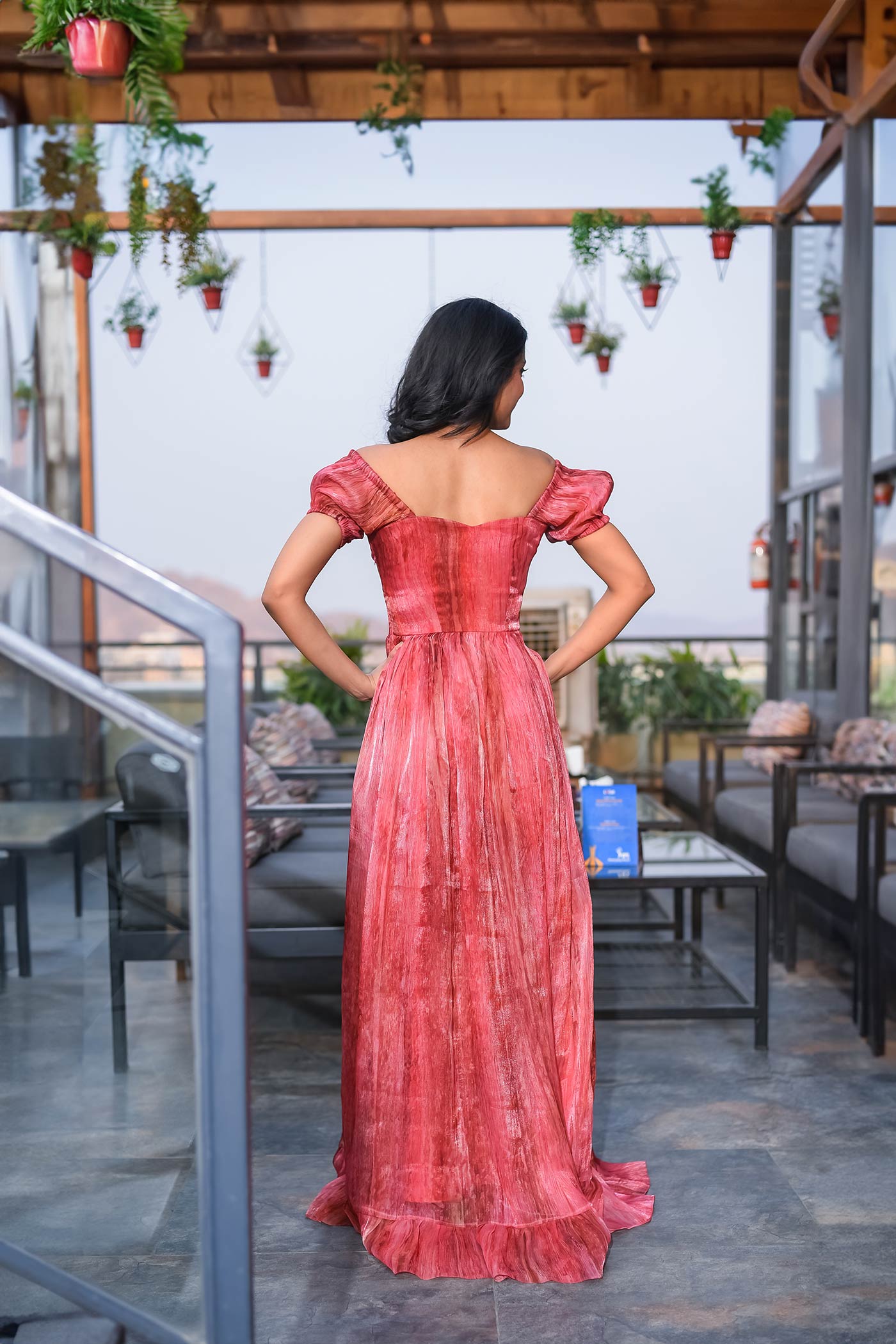 Venetian Ruffle Maxi Dress