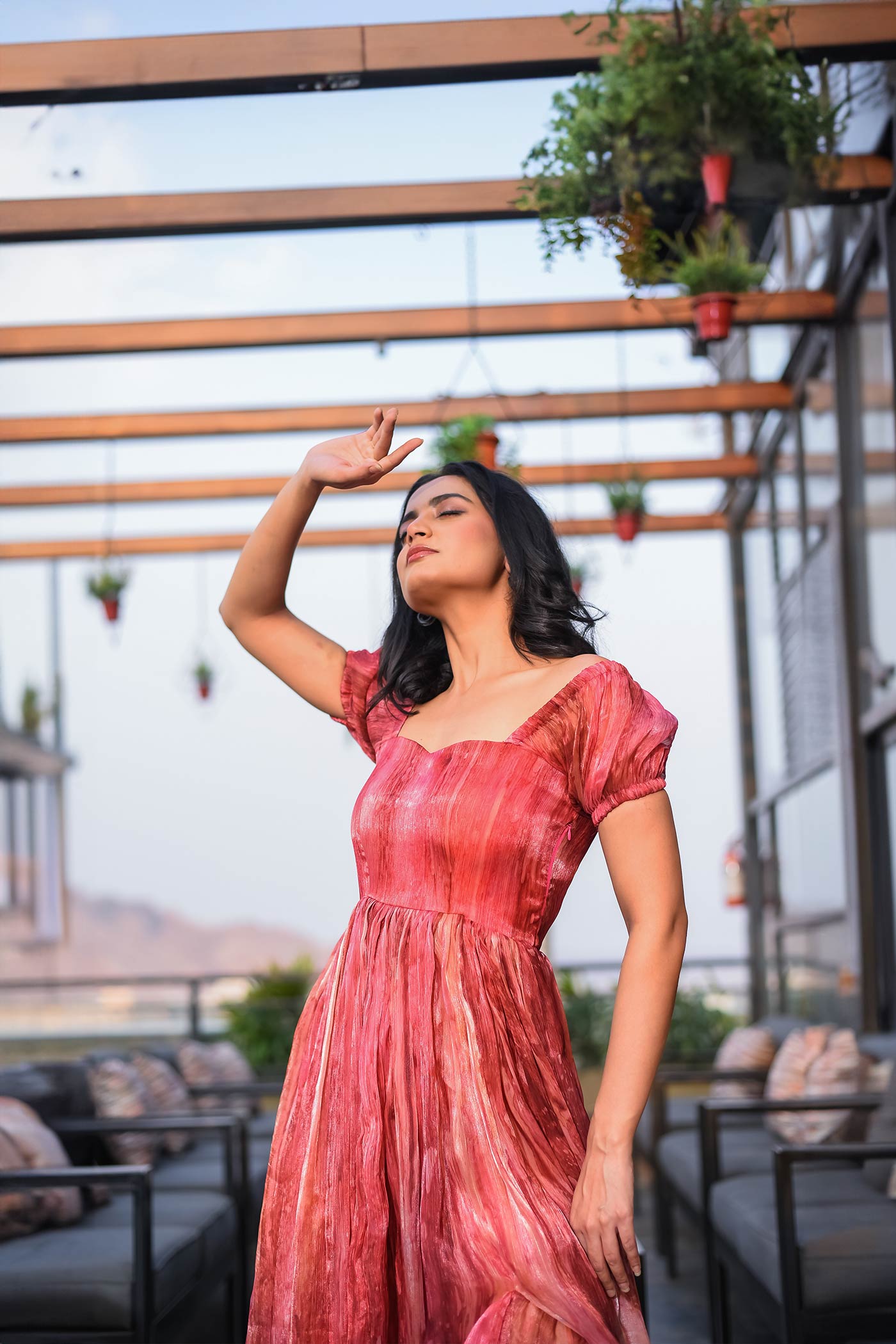 Venetian Ruffle Maxi Dress
