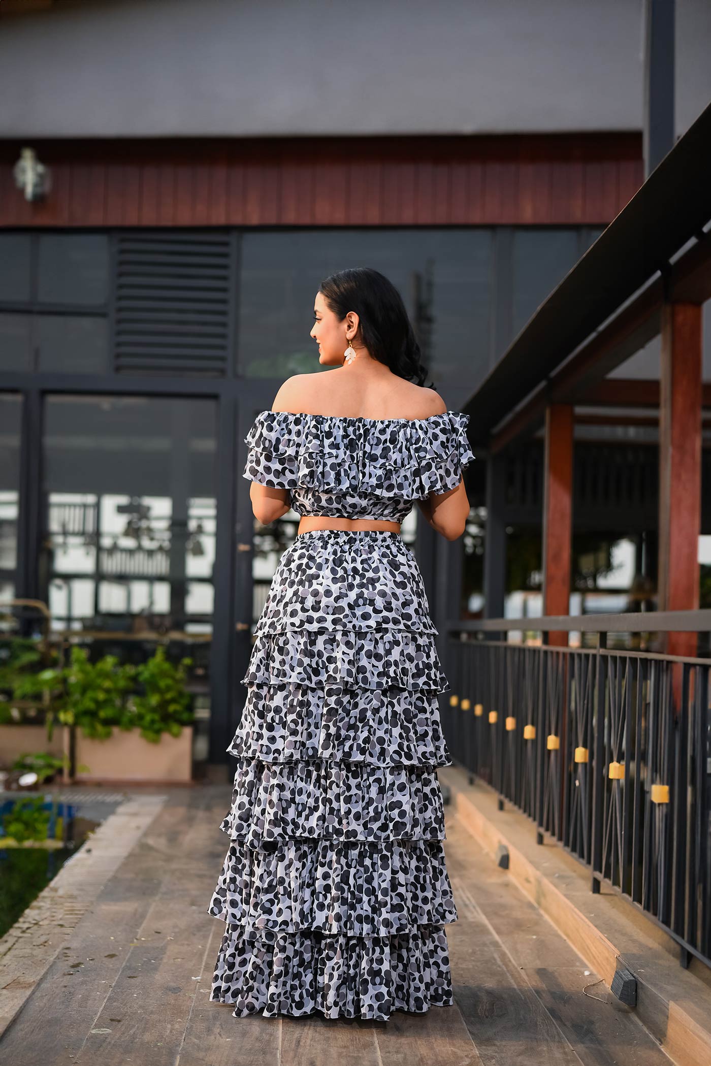 Vintage Tiered Skirt Top Set