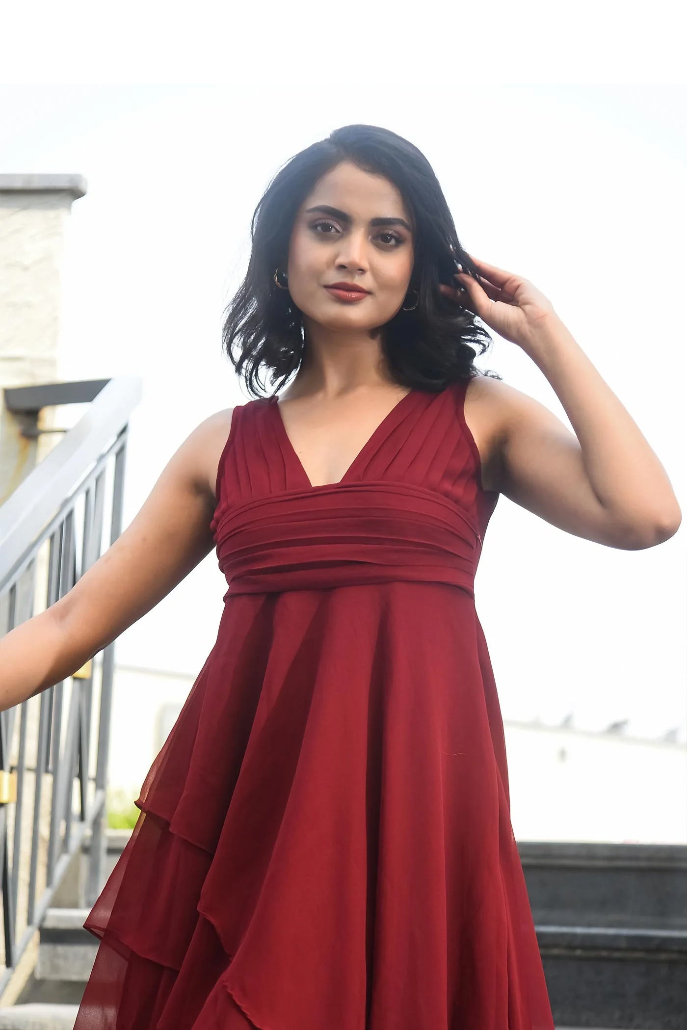 Bee Boldd Wine Resortwear Dress