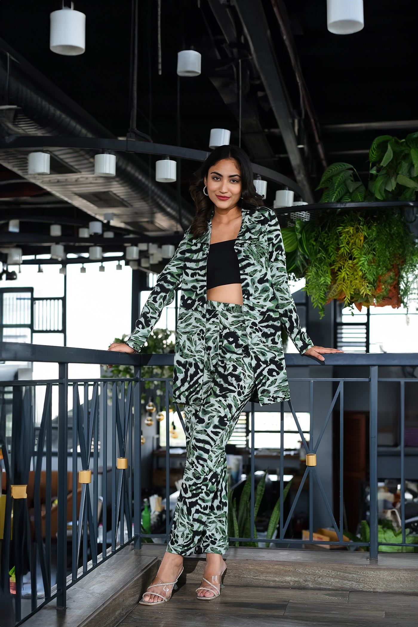 Green Animal Printed Coord set