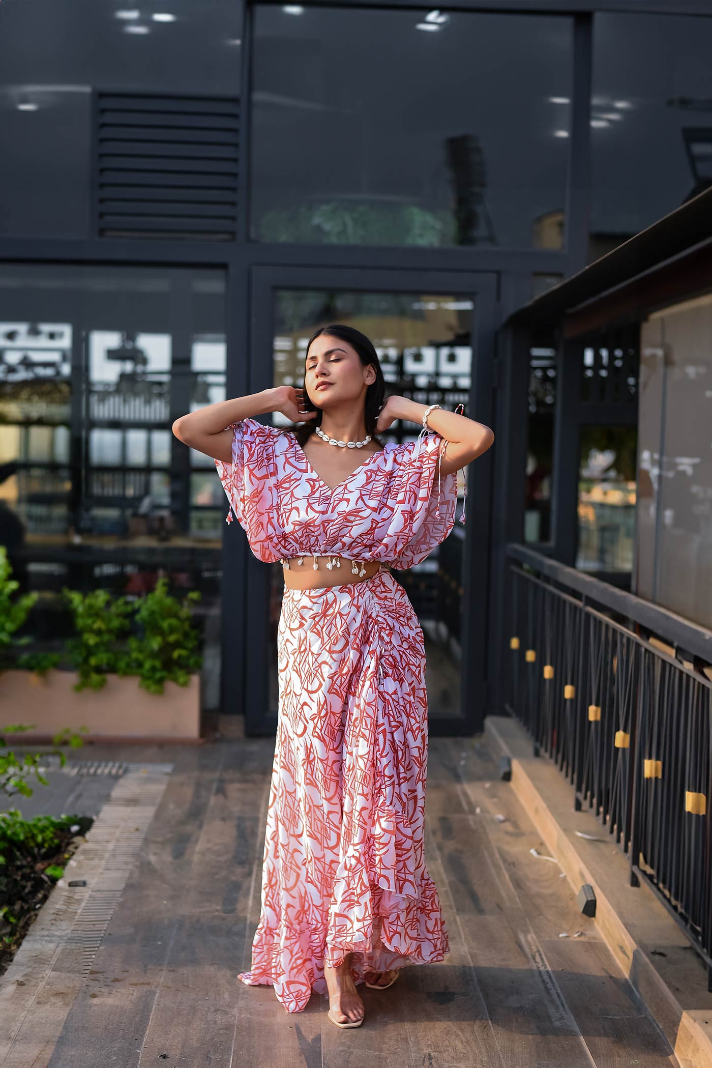Seal Shell Printed Resortwear Dress