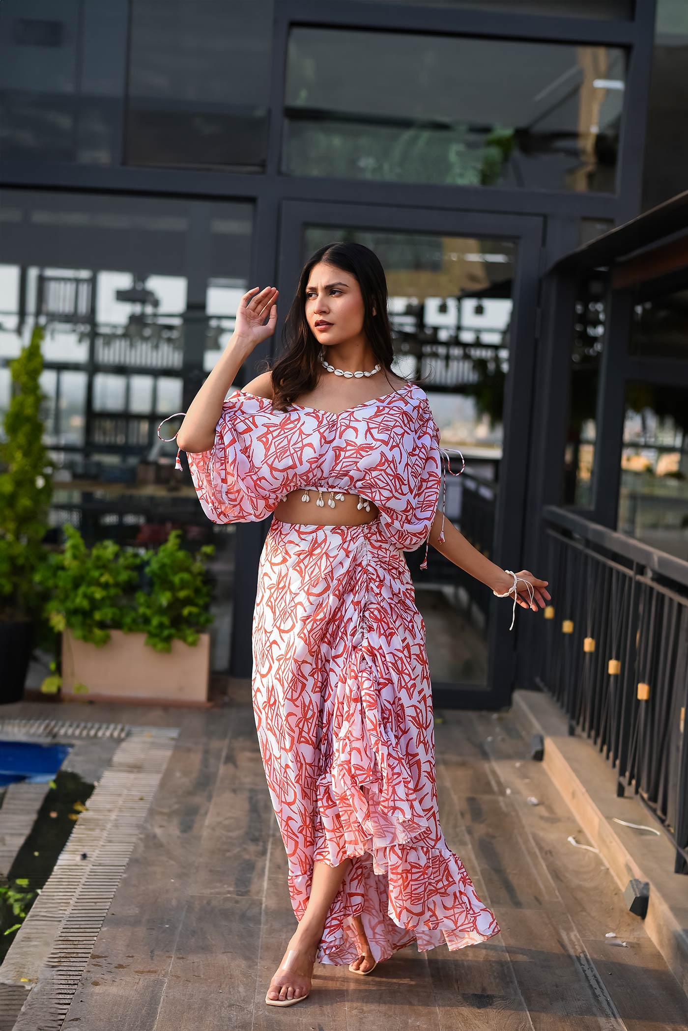 Seal Shell Printed Resortwear Dress