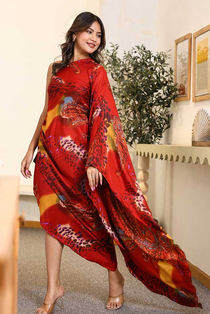Glamorous printed one shoulder Dress
