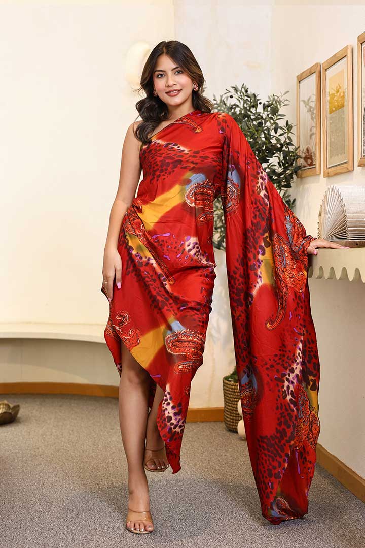 Glamorous printed one shoulder Dress