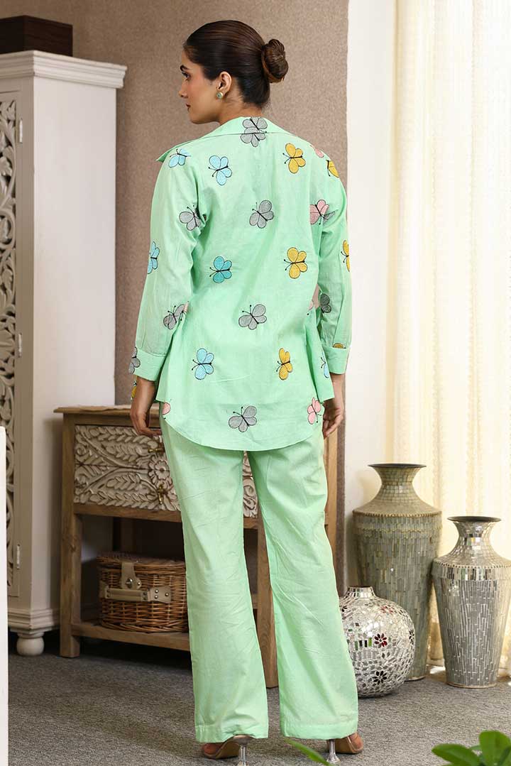 Seafoam Embroidered Coord Set